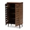 Baxton Studio Salma ModernWalnut Brown Finished Wood 2-Door Shoe Storage Cabinet 195-11725-ZORO - alternate 9